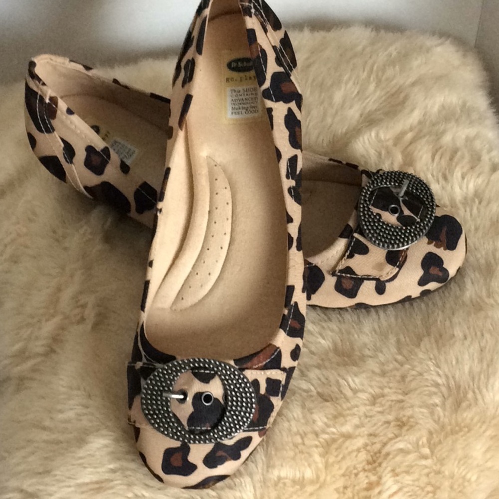 Dr Scholl’s animal print flats